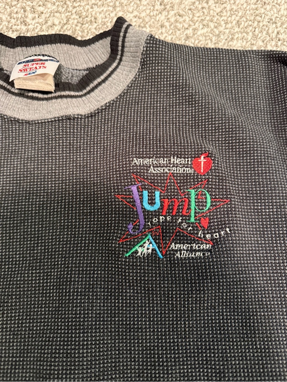 Vintage Jump Rope for Heart Crewneck Sweatshirt
